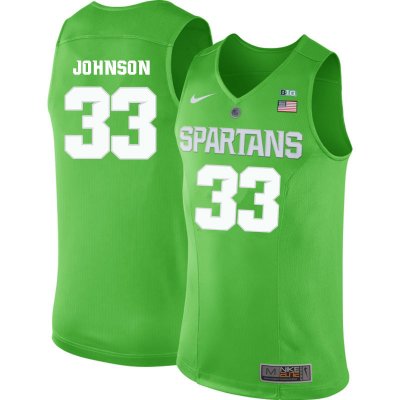 Men Michigan State Spartans NCAA #33 Magic Johnson Green Authentic Nike 2020 Stitched College Basketball Jersey RJ32L35MS